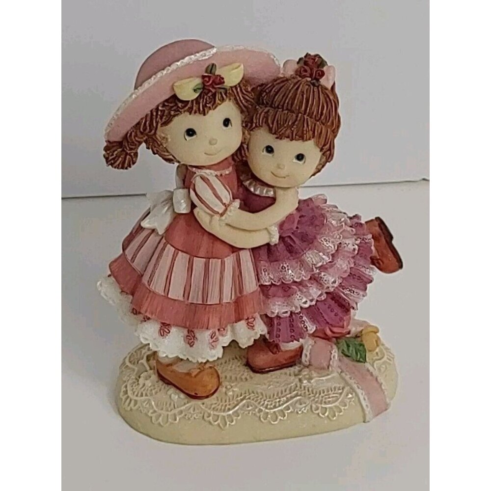 Handpainted Two Sisters Girls Figurine A Richesco Corporation FA197